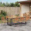vidaXL Garden Dining Set 9 pcs Grey Solid Acacia Wood