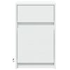 vidaXL Bedside Cabinet with LED Lights White Engineered Wood