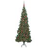 vidaXL Corner Artificial Christmas Tree Green 180 cm PVC and Metal