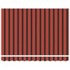vidaXL Retractable Awning Orange and Brown 3x2.5 m Fabric and Aluminium