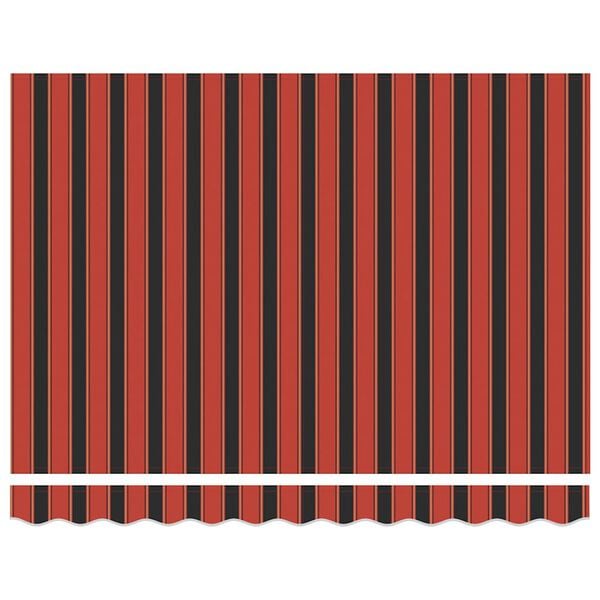 vidaXL Retractable Awning Orange and Brown 3x2.5 m Fabric and Aluminium