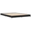 vidaXL Bed Frame without Mattress Black 135x190 cm Double