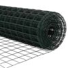 vidaXL Fence with Post Green 0.6 x 25 m Steel and PVC