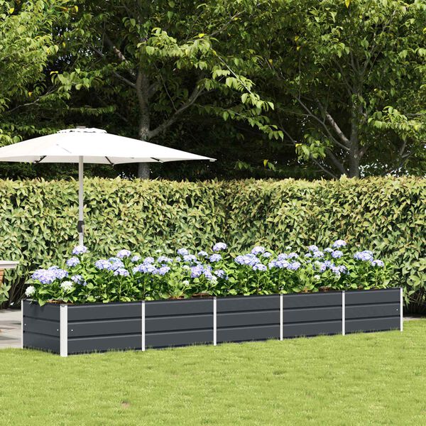 vidaXL Planter Anthracite 400 x 80 x 45 cm Steel