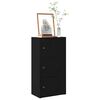 vidaXL Bookcase Black Oak 40x24x77 cm Engineered Wood