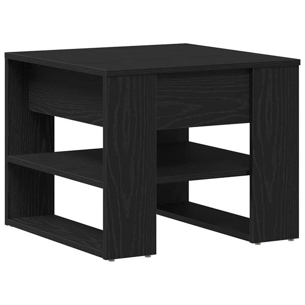 vidaXL Coffee Table Black Oak 55.5 x 55 x 45 cm Engineered Wood