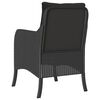vidaXL Garden Chairs with Cushions 2 pcs Black Poly Rattan