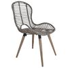 vidaXL Dining Chairs 2 pcs Brown Natural Rattan