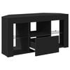 vidaXL Corner LED TV Cabinet Black 100 x 40 x 50 cm Engineered Wood