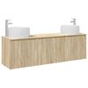 vidaXL Bathroom Cabinet Set 3 pcs Sonoma Oak 161.5 x 44.5 x 80 cm