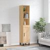 vidaXL Highboard Sonoma Oak 34.5x34x180 cm Engineered Wood