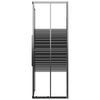 vidaXL Stripe Shower Cabin ESG 90x70x180 cm Black