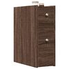 vidaXL Narrow Bathroom Cupboard with Wheels Brown Oak Engineered Wood