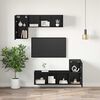 vidaXL Wall TV Cabinet Wall-mounted 2 pcs Black Oak 30.5 x 30 x 60 cm