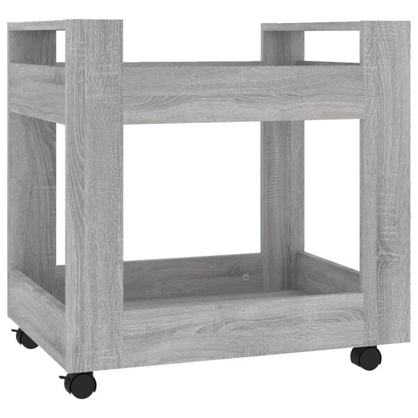 vidaXL Desk Trolley Grey Sonoma 60x45x60 cm Engineered Wood