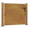 vidaXL Garden Gate 100x100 cm Corten Steel