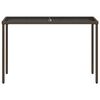 vidaXL Garden Table with Glass Top Brown 115x54x74 cm Poly Rattan