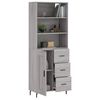 vidaXL Highboard Grey Sonoma 69.5x34x180 cm Engineered Wood