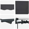 vidaXL Retractable Awning Retractable Manual Anthracite 400 x 200 cm
