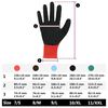 vidaXL Work Gloves 24 pcs Red and Black 7 / S Latex Coating
