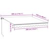 vidaXL Manual Retractable Awning with LEDs Burgundy 300x250 cm