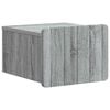 vidaXL Wall-Mounted Bedside Cabinet Grey Sonoma 33 x 34.5 x 24 cm