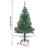 vidaXL Artificial Christmas Tree with Flocked Snow Green 150 cm