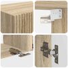 vidaXL TV Cabinet Set Wall-mounted 4 pcs Sonoma Oak Engineered Wood