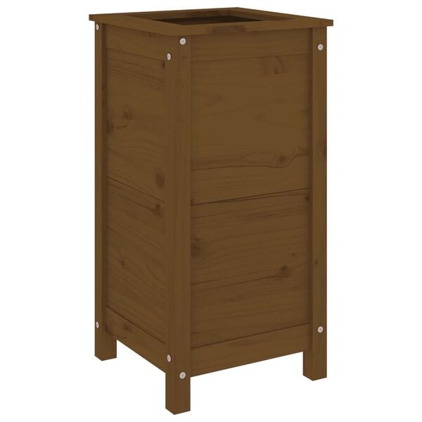 vidaXL Garden Planter Honey Brown 40x40x78 cm Solid Wood Pine