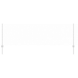 vidaXL Fence with Post Silver