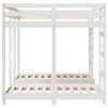vidaXL Triple Bunk Bed Frame White 140 x 200 cm Solid Pine Wood