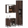 vidaXL 3 Piece Bathroom Furniture Set Brown Oak Engineered Wood