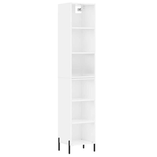 vidaXL Highboard High Gloss White 34.5x32.5x180 cm Engineered Wood