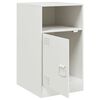 vidaXL Bedside Cabinet White 34.5x39x62 cm Steel