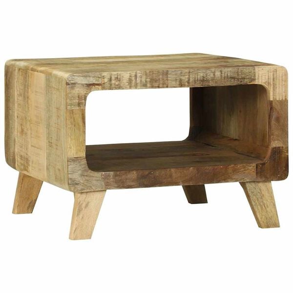 vidaXL Coffee Table Brown 50 x 50 x 35 cm Solid rough mango wood