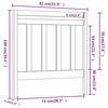 vidaXL Bed Headboard Grey 81x4x100 cm Solid Wood Pine