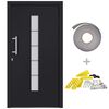 vidaXL Front Door Aluminium and PVC Anthracite 110x210 cm