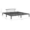 vidaXL Bed Frame without Mattress Black Metal 180x200 cm Super King