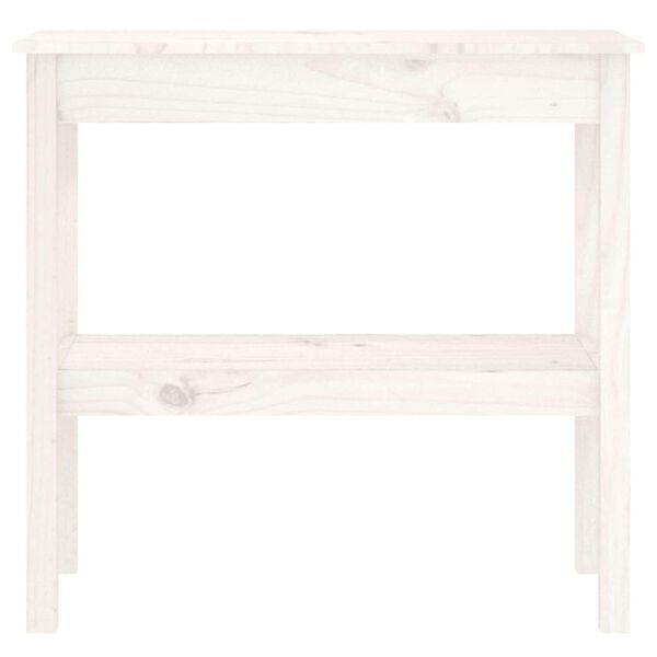 vidaXL Console Table White 80x40x75 cm Solid Wood Pine
