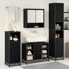 vidaXL Bathroom Furniture Set 4 pcs Black Oak Engineered Wood