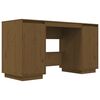 vidaXL Desk Honey Brown 140x50x75 cm Solid Wood Pine