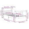 vidaXL Bed Frame with Headboard without Mattress 90x190 cm Single
