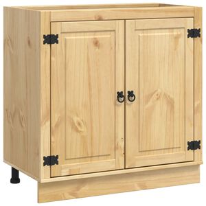 vidaXL Cabinet with Shelf Honey 80 x 46 x 81.5 cm Solid Pine Wood