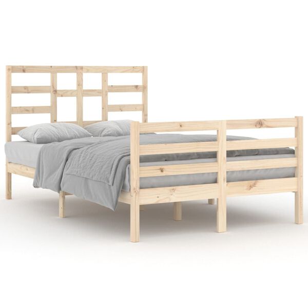 vidaXL Bed Frame without Mattress Solid Wood 120x200 cm
