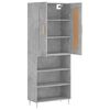 vidaXL Highboard Concrete Grey 69.5x34x180 cm Engineered Wood