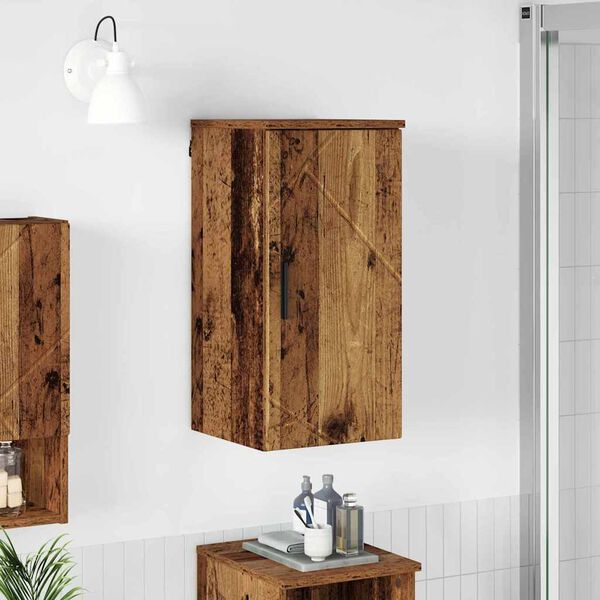 vidaXL Bathroom Cabinet Wall-mounted Old Wood 30 x 31.5 x 61 cm