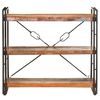 vidaXL 3-Tier Bookcase 90x30x80 cm Solid Reclaimed Wood