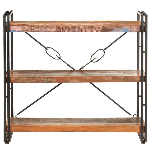 vidaXL 3-Tier Bookcase 90x30x80 cm Solid Reclaimed Wood