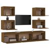 vidaXL TV Cabinets 7 pcs Honey Brown Solid Wood Pine