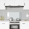 vidaXL Kitchen Backsplash Transparent 90 x 50 cm Tempered Glass